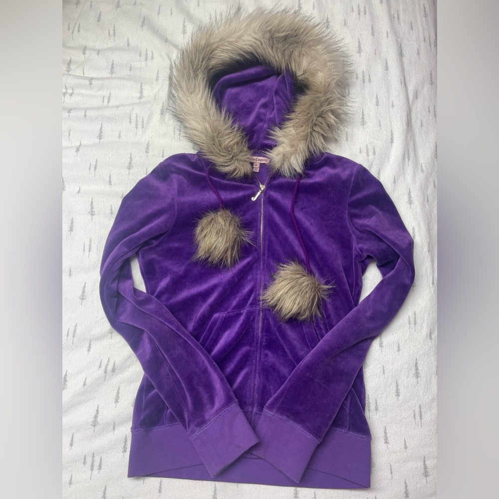 Rare vintage fur lined Juicy Couture zip up.